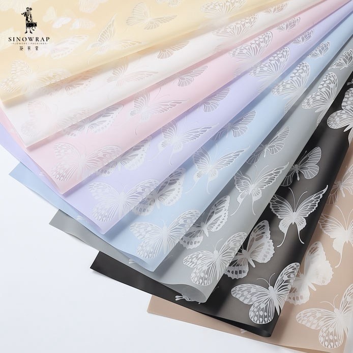 

(pack) CELLOPHANE BUTTERFLY MOTIF KUPU KUPU WRAPPING PAPER 20 lembar