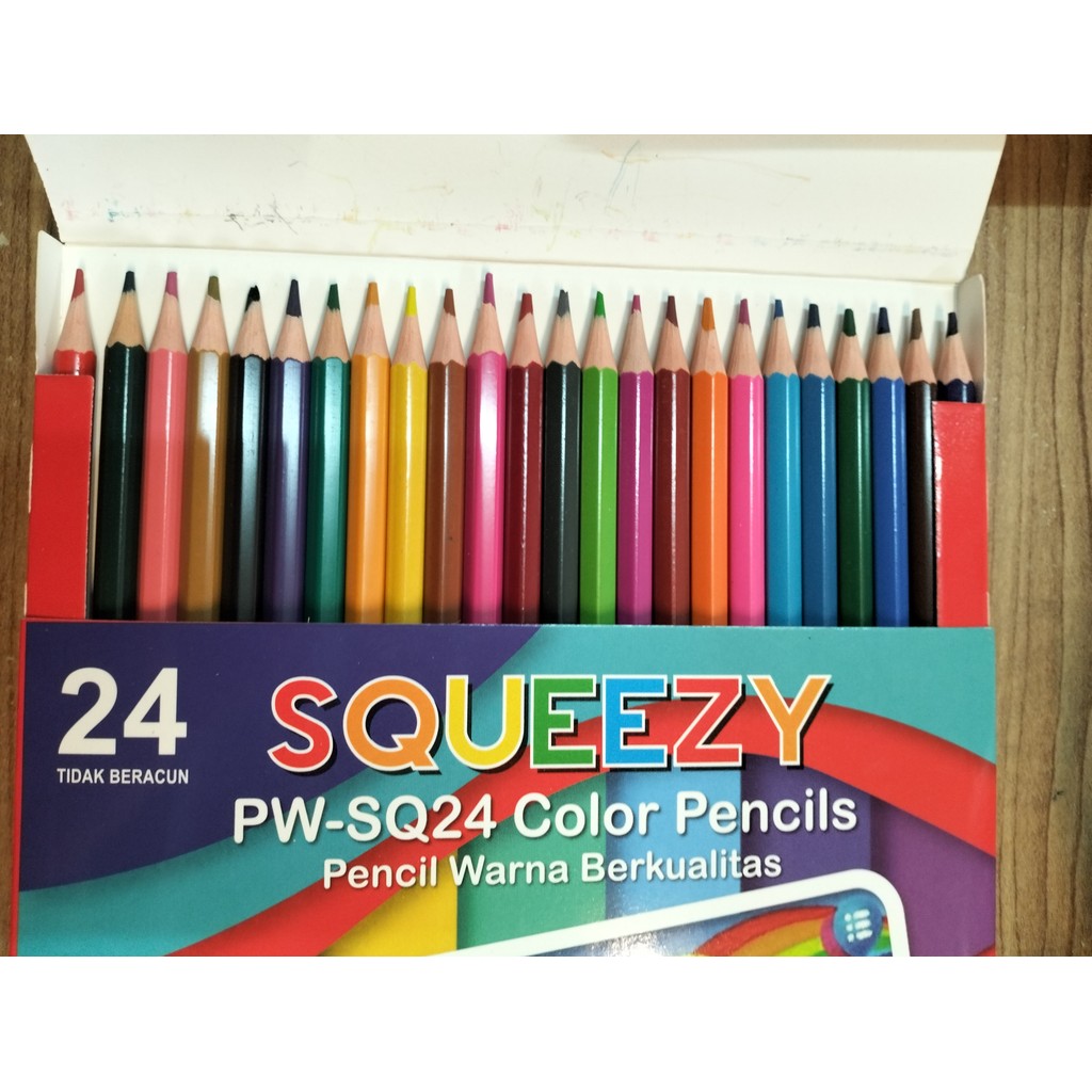 

Pensil Warna 12 & 24 Warna Squeezy Color Pencils, Pilihan Warna Terlengkap untuk Karya Kreatif dan Buat Setiap Goresan Lebih Hidup