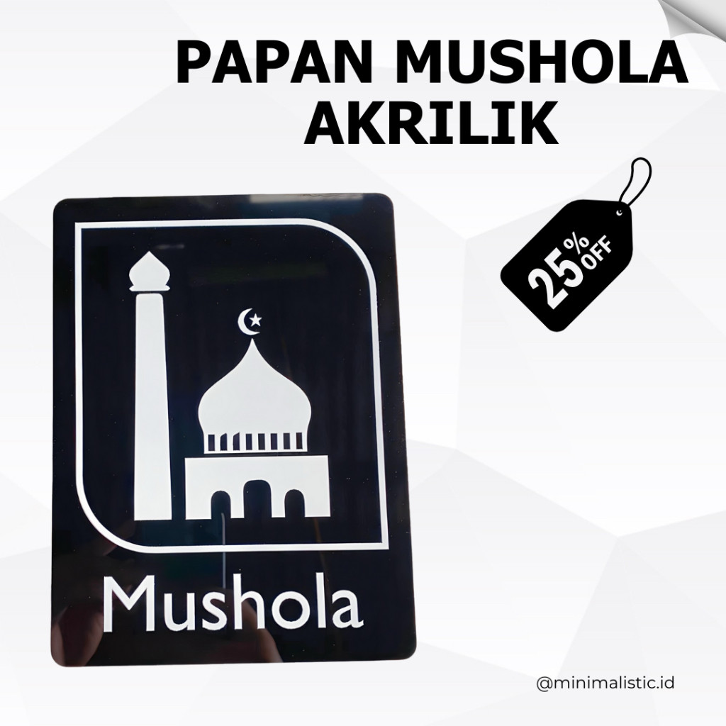 Paling Murah Tulisan mushola mushola akrilik tulisan mushola tempel
