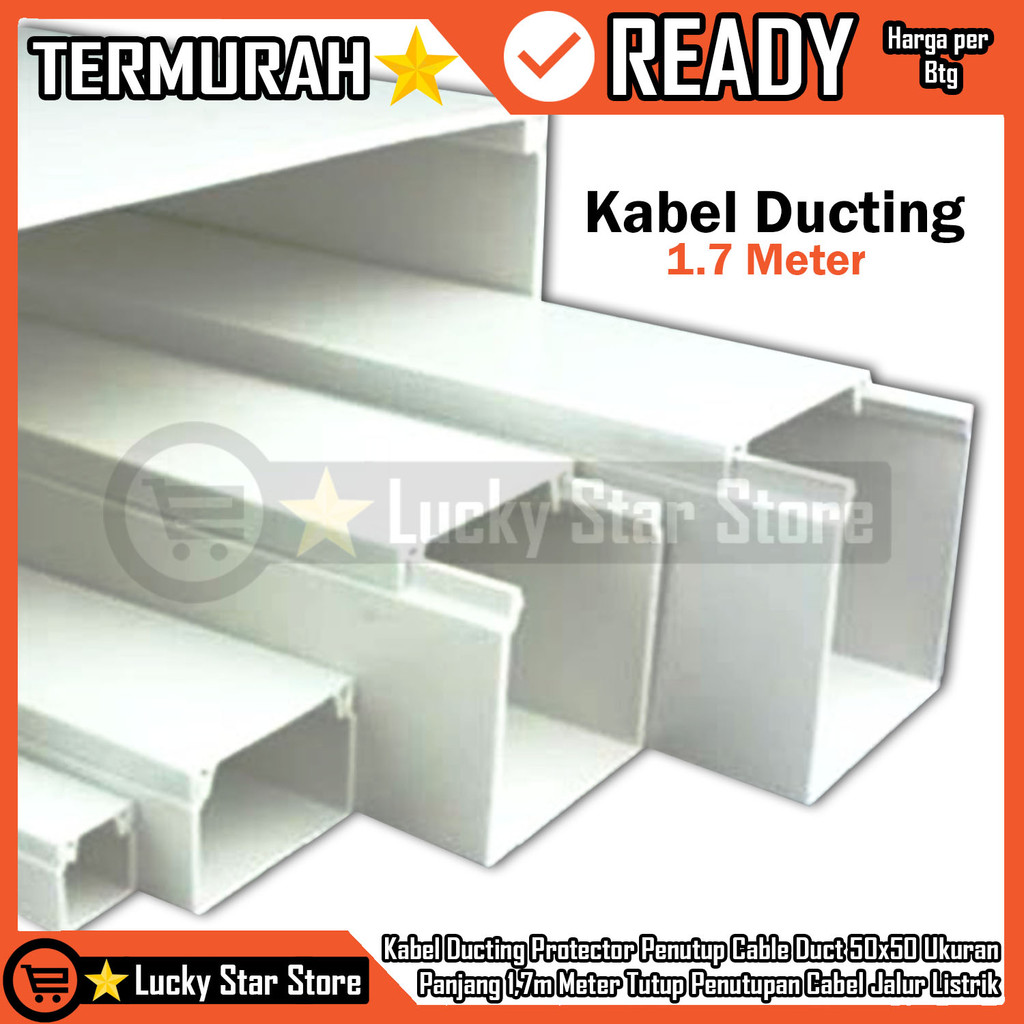 Kabel Ducting Protector Pelindung Penutup Kable Duct PSD 10x15 16x16 25x25 50x100 50x50 60x60 100x10