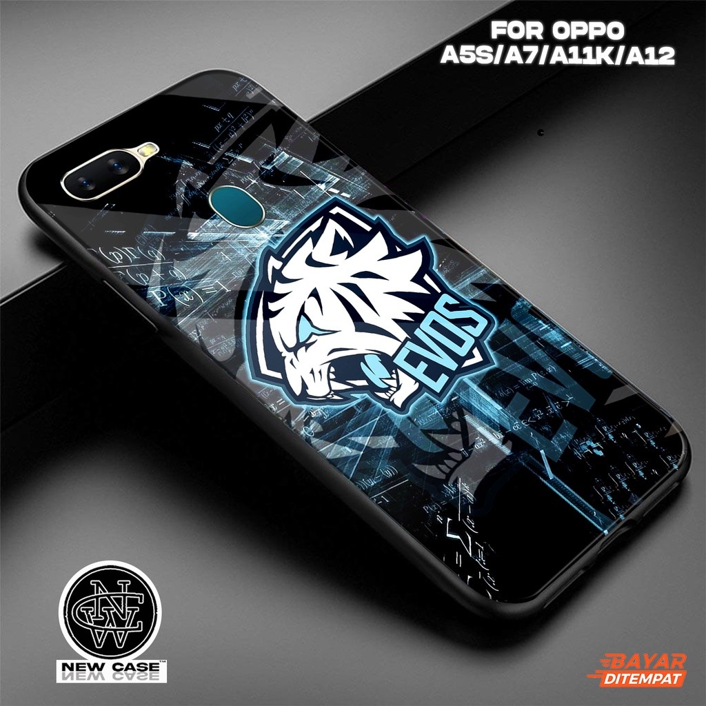 ( DK ) Softcase kaca OPPO A5S/A7/A11K/A12 - Casing OPPO A5S/A7/A11K/A12 Terbaru 2022  [ case EVOS ] 