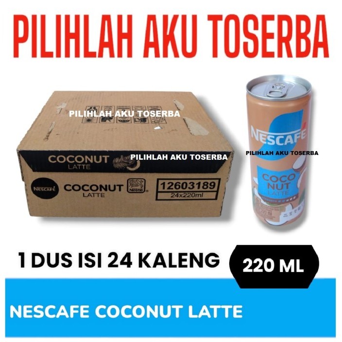 

Kopi Nescafe Kaleng COCONUT LATTE Can 220 ml - ( HARGA 1 DUS ISI 24 KALENG )