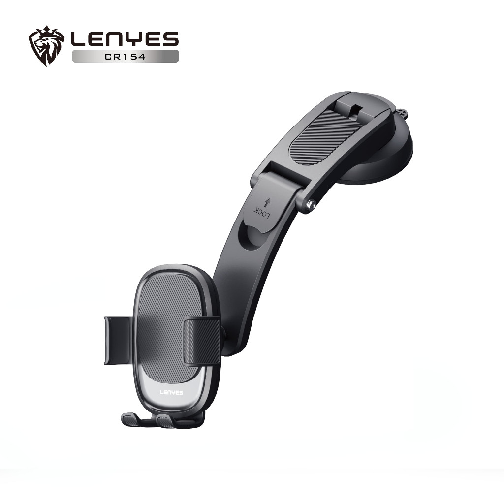 Car Phone Holder LENYES CR154 Dudukan Untuk HP Di Dashboard atau Kaca Mobil Kokoh Kuat