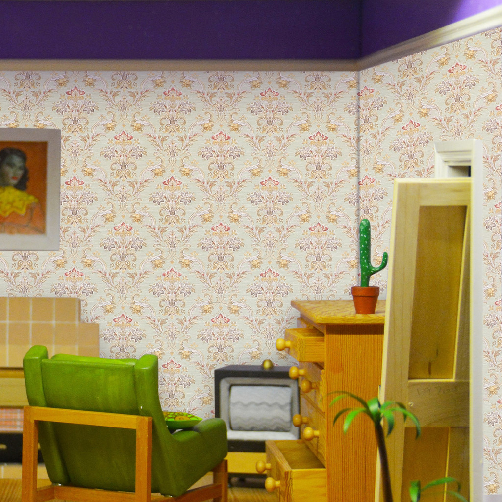 

House Wallpaper for Mini Girl Stickers Decor Miniature Adhesive Accessories