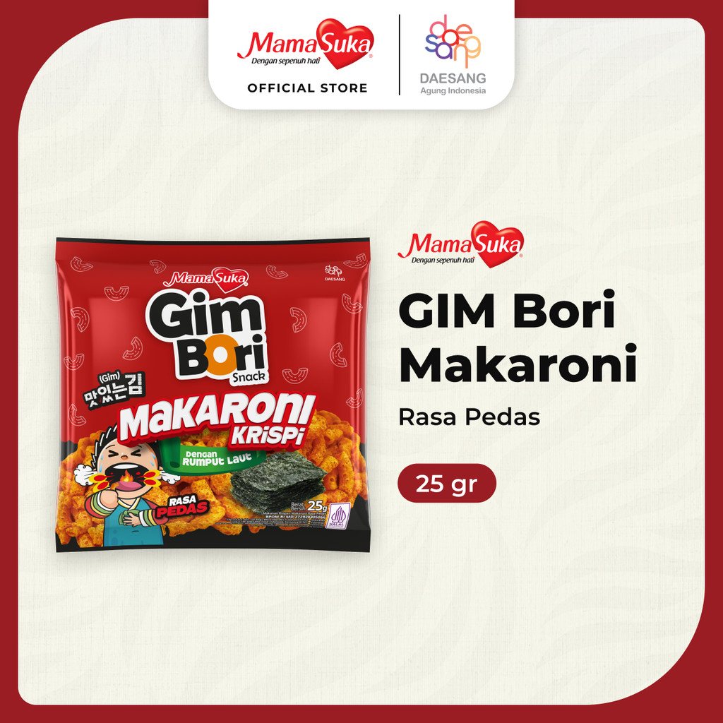 

MamaSuka - Gim Bori Makaroni Spicy 25 gr (Sample tidak dijual satuan)