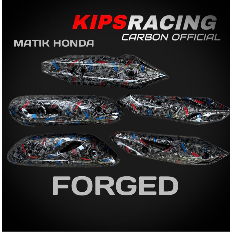 TUTUP KNALPOT MATIK HONDA CARBON FORGED BEAT SCOOPY VARIO CARBON FORGED▪️Tutup knalpot beat carbon f