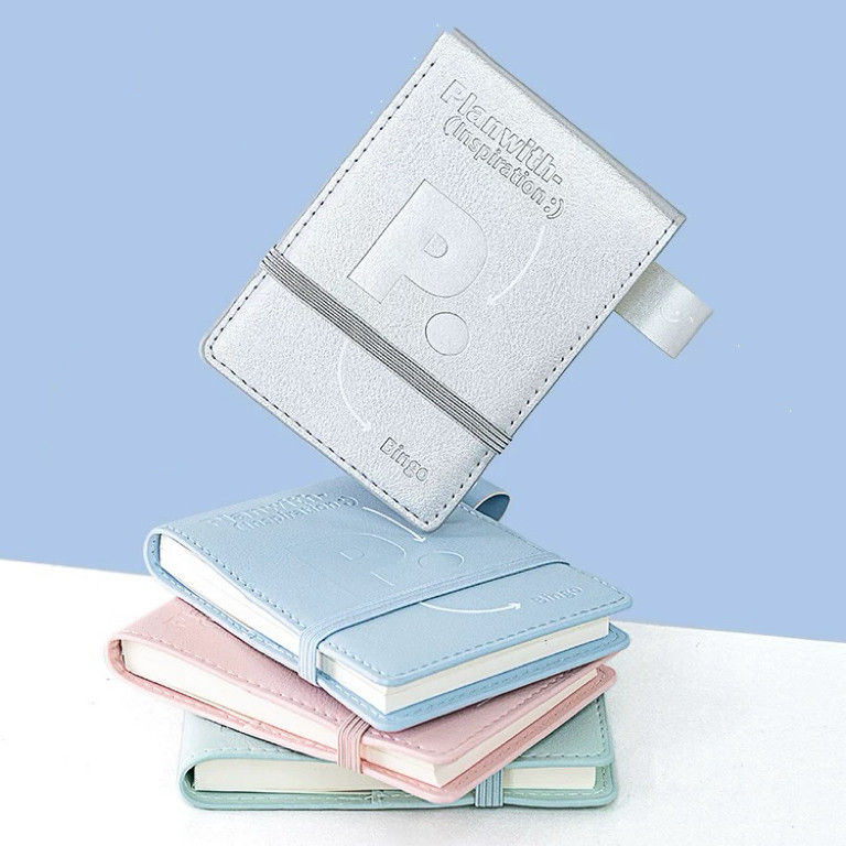 

MINKYS Pocket Soft PU Notebook Planner Yearly Daily Weekly Agenda Book Kawaii School Stationery