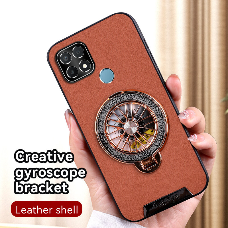 Untuk Kasus Telepon case casing OPPO A15 A15s Rugged Tahan Gyro Stand Air Berdiri Lensa Bingkai Anti