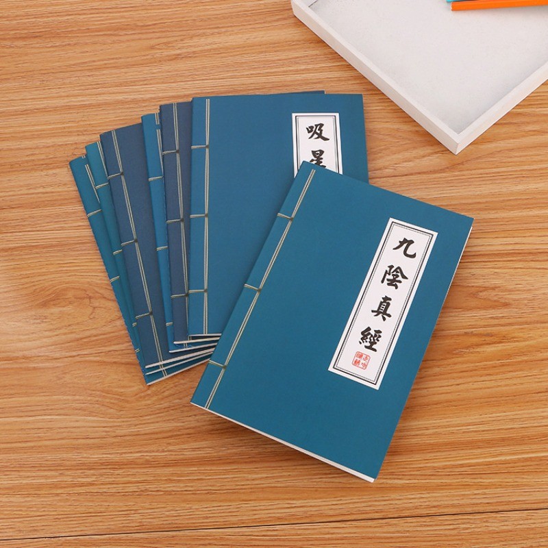 

A5 Retro Chinese Style Notebook Retro Thread-bound Notebook Kraft Paper Blank Notebook Drawing Graffiti Soft Cover Diary