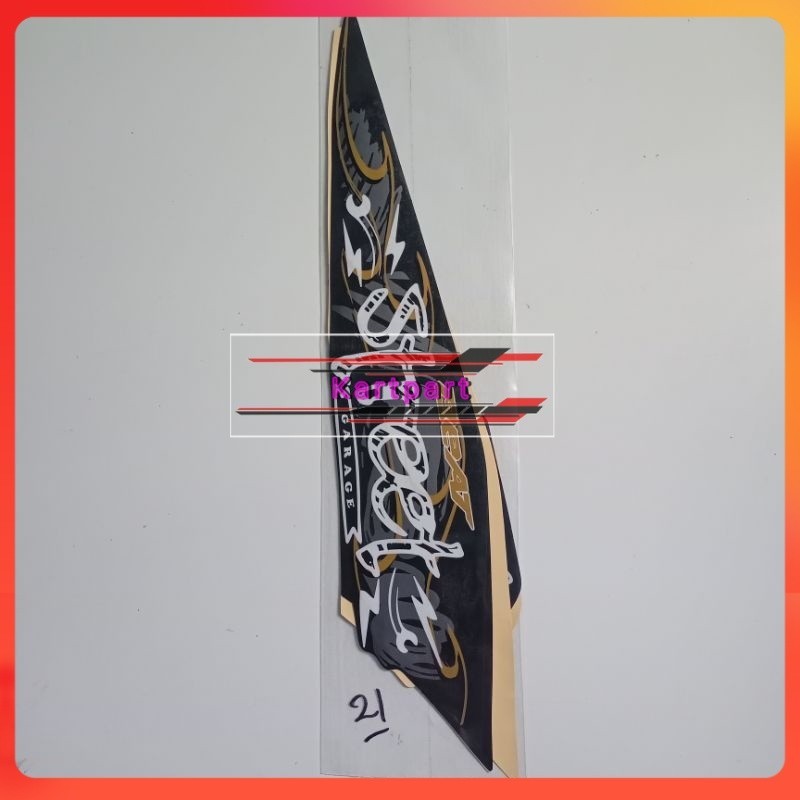 striping Sticker Honda Beat street 2021 hitam beat