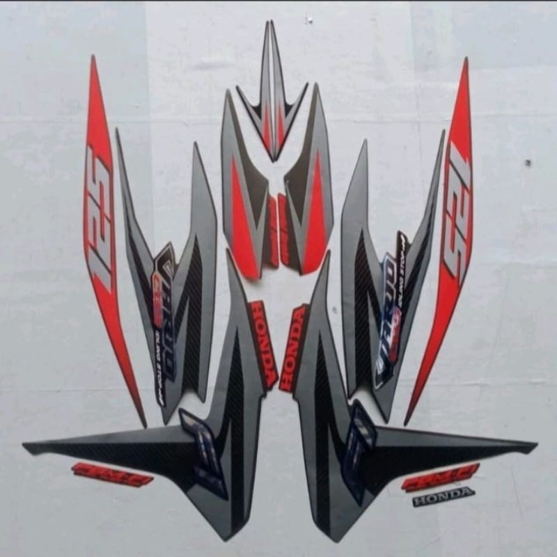 striping honda vario 125 cbs old 2013 hitam merah