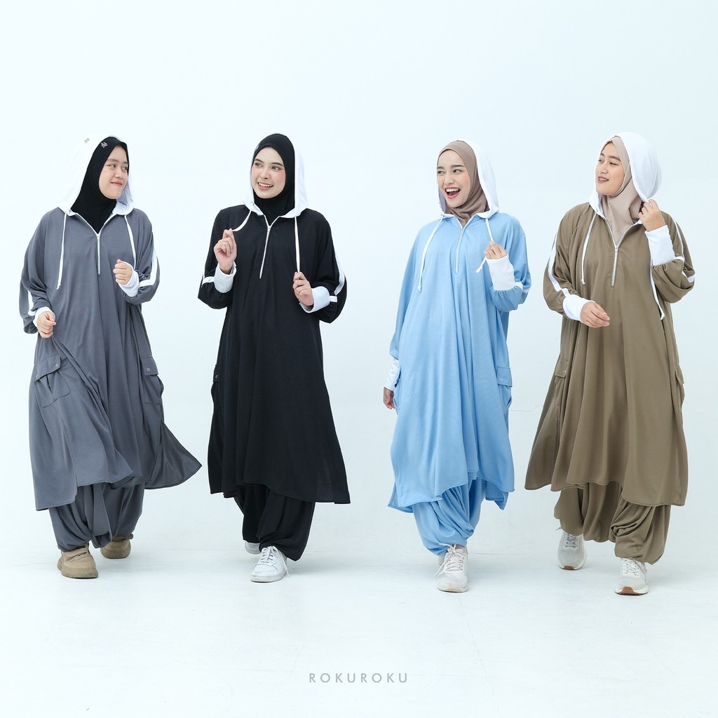 ROKUROKU.ID Setelan Olahraga Muslimah Audri Sport Set All Size