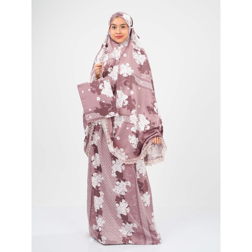 Mukena Dewasa Bordir Renda Maxmara Silk