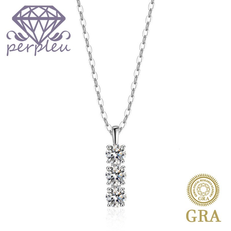 Sertifikat GRA Gratis Moissanite Kalung Wanita Liontin Fashion