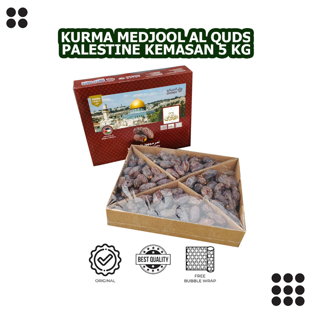 

KURMA MEDJOOL AL QUDS PALESTINE KEMASAN 5KG / MEDJOUL DATES PREMIUM
