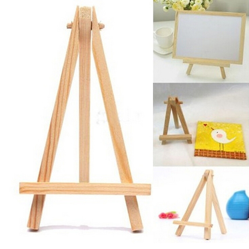 

1 PCS Mini Artist Wooden Easel Wood Wedding Table Card Stand Display Holder For Party Decoration 15*8cm Triange Easel
