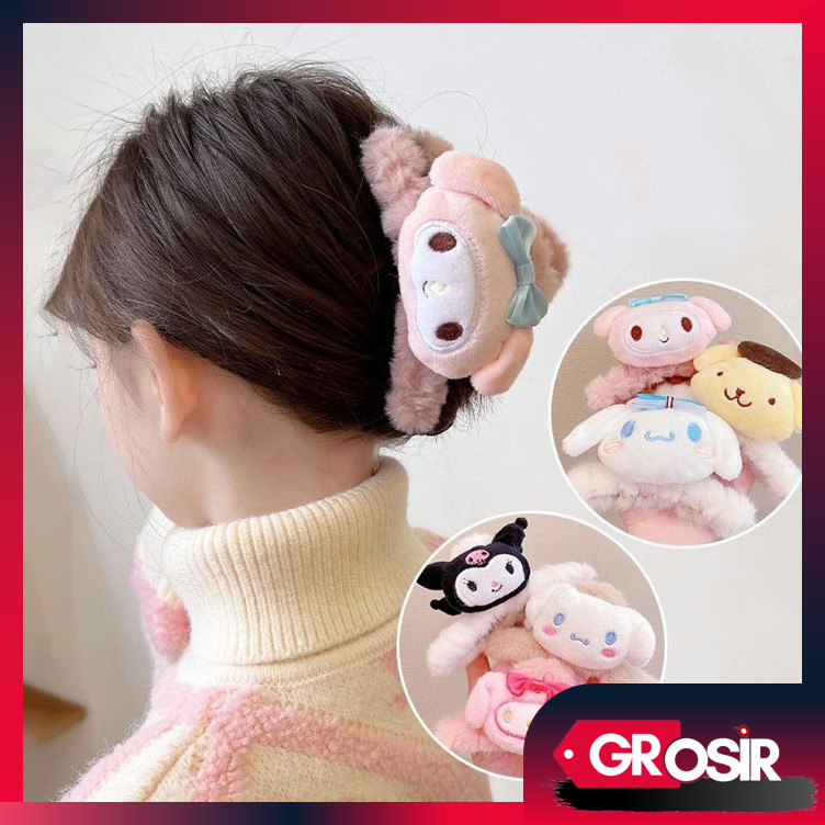 Grosir - F6389 Jepit Rambut Motif Karakter / Jedai Rambut Size Besar Bulu / Aksesoris Rambut Lucu Wa