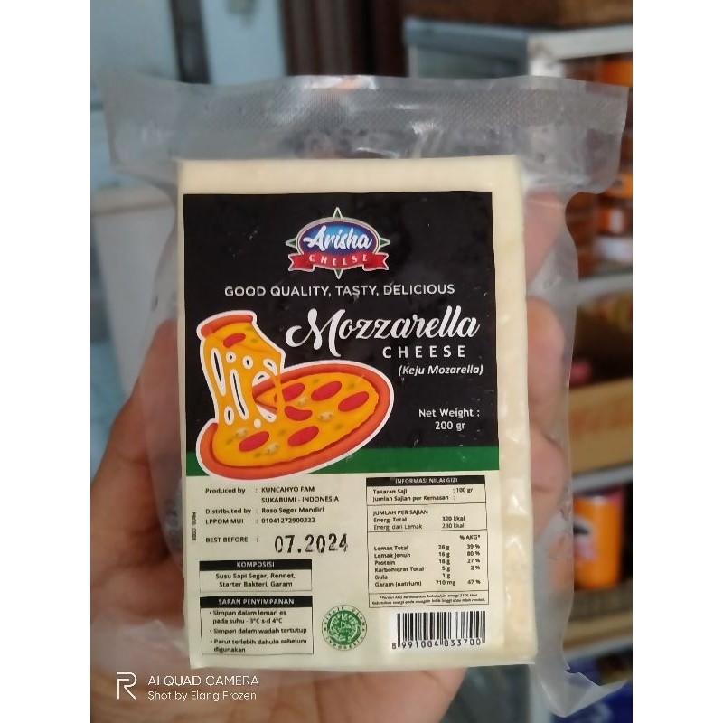 

Keju Mozzarella Mozzarella Cheese Arisha 200gr