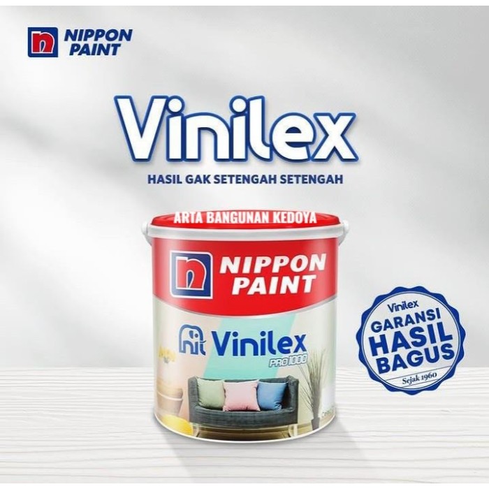 Terlaris - Cat Tembok Vinilex Pro 1000 (5 Kg) - 9102 Putih