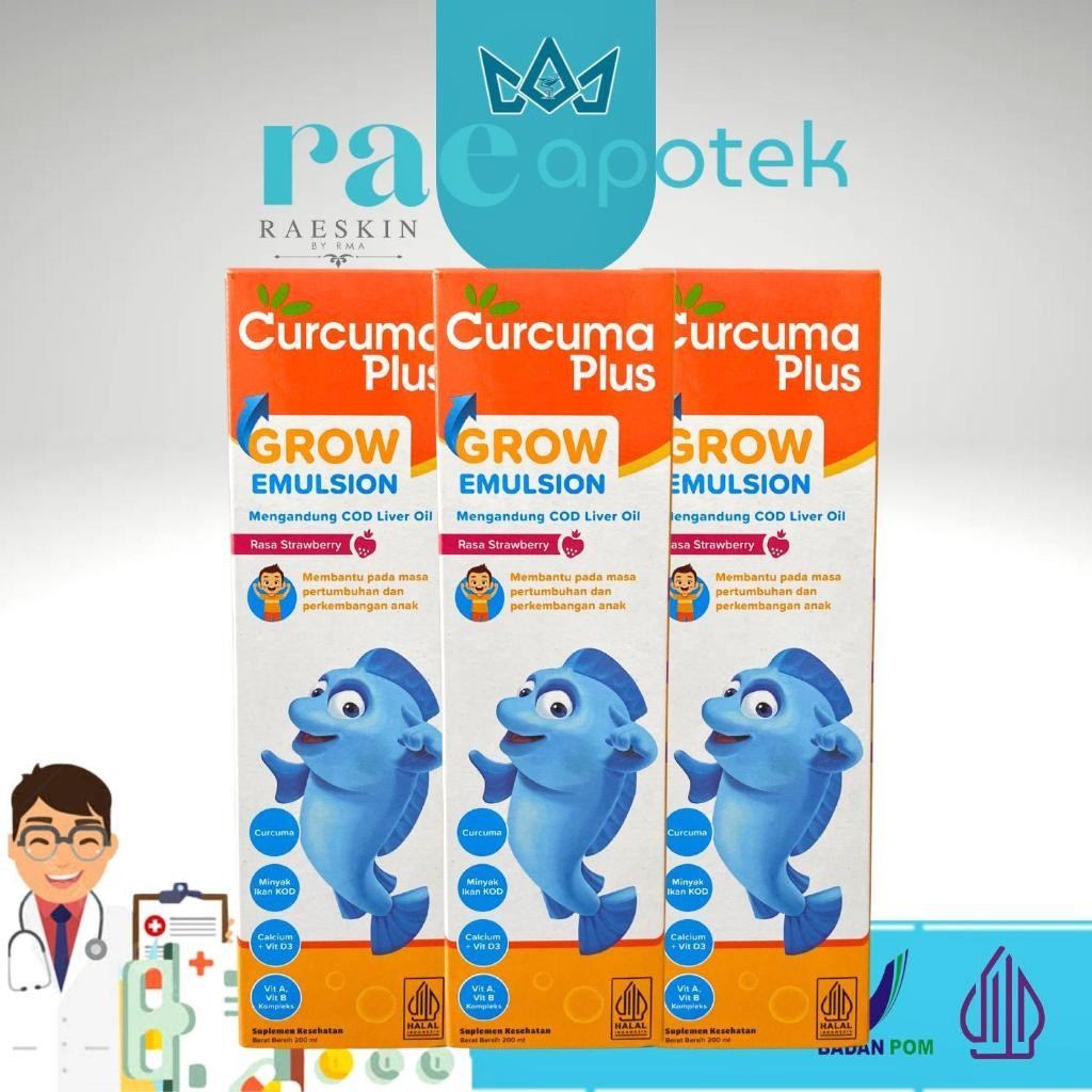 Curcuma Plus Grow Emulsion Jeruk Membantu Pertumbuhan Anak (200 ml)