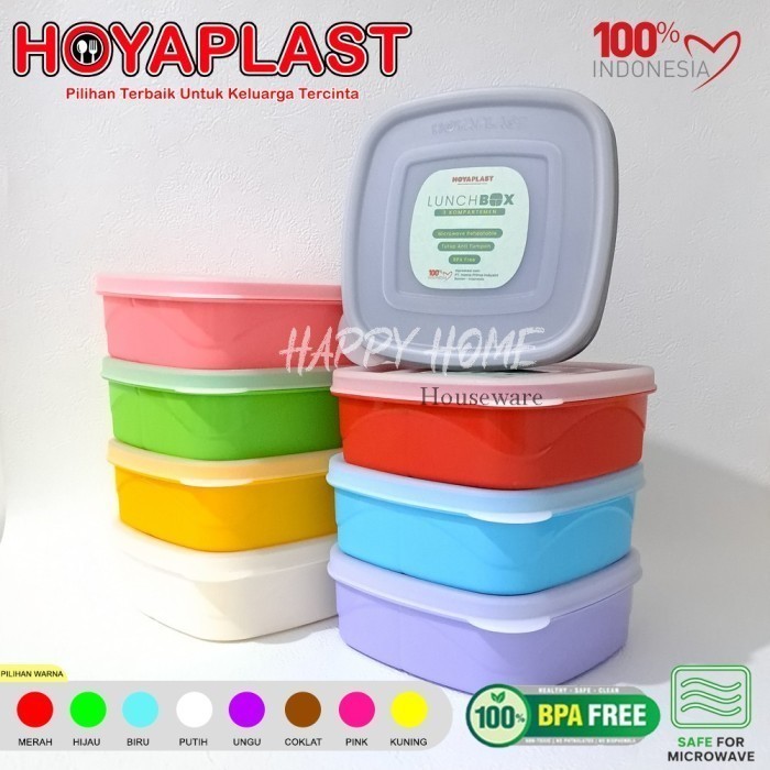 HOYAPLAST Lunch Box Sekat Kotak Makan Tempat Bekal Plastik Tebal Bpa Free