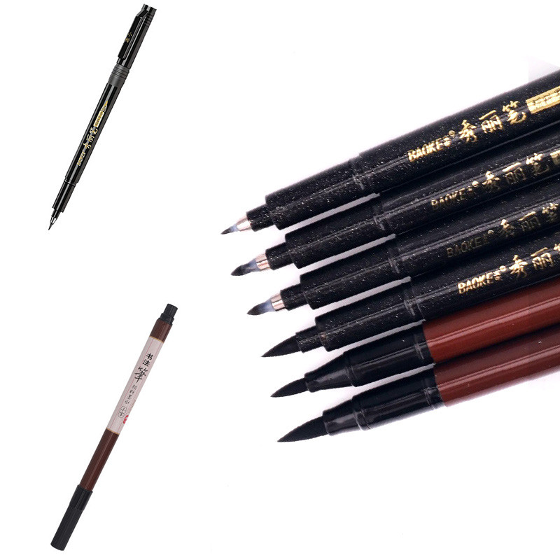 

Brush Medium Fine Extra Tip (Soft&Hard) Repeated Filling Signature Calligraphy Pen,