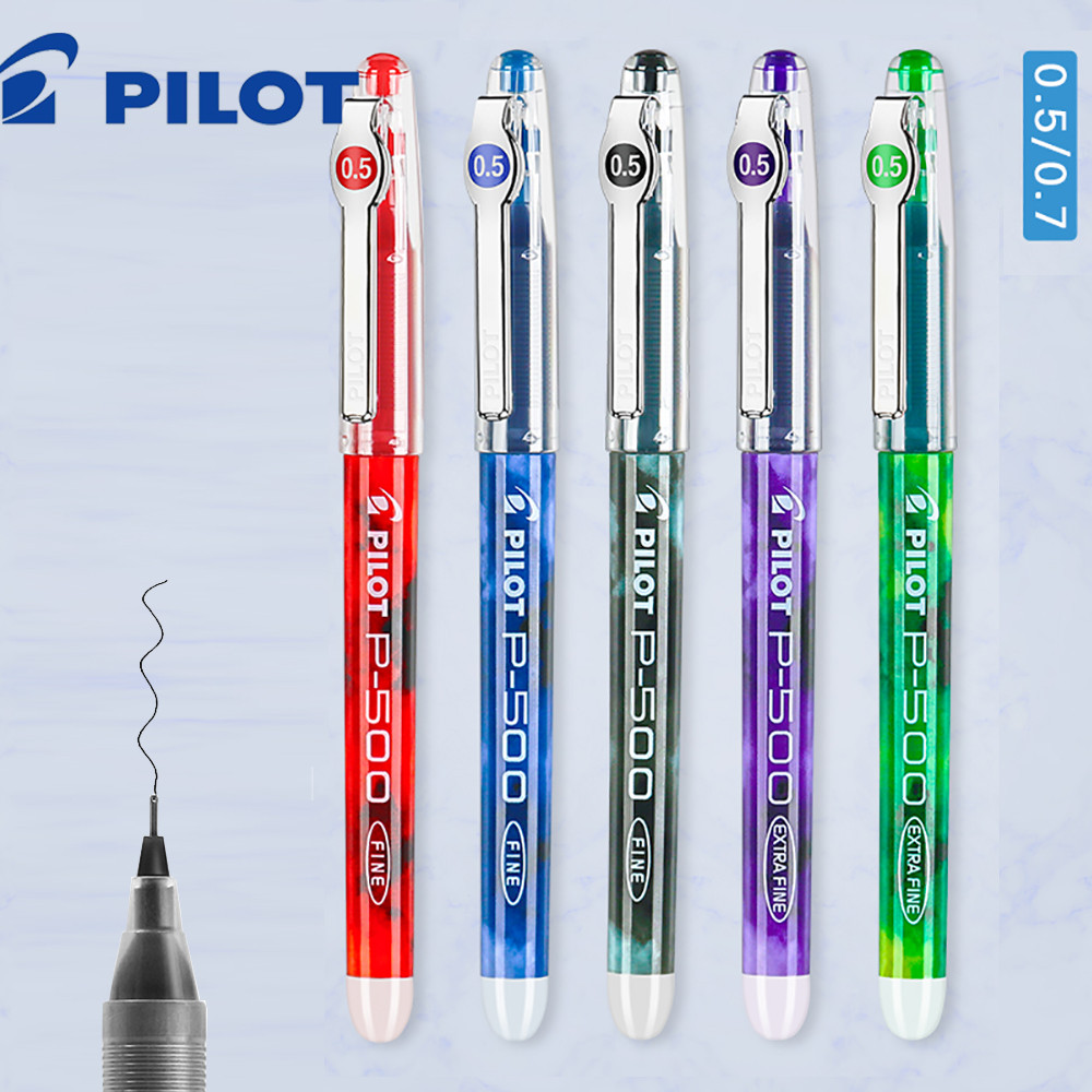 

3pcs Japan Pilot Gel Pen P-500 Needle Tip Quick Dry Smooth Waterproof 0.5mm/0.7mm Ballpoint Pen Office and School Stationery
