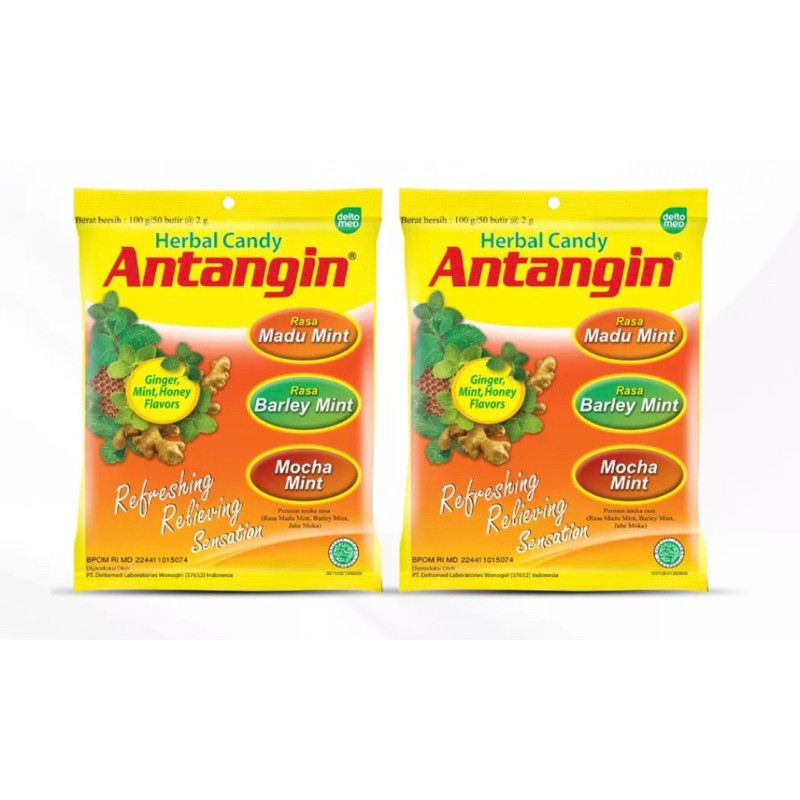 

Antangin Permen Antangin Candy Penyegar Mulut Tenggorokan Herbal 1Bag 100gr isi 50