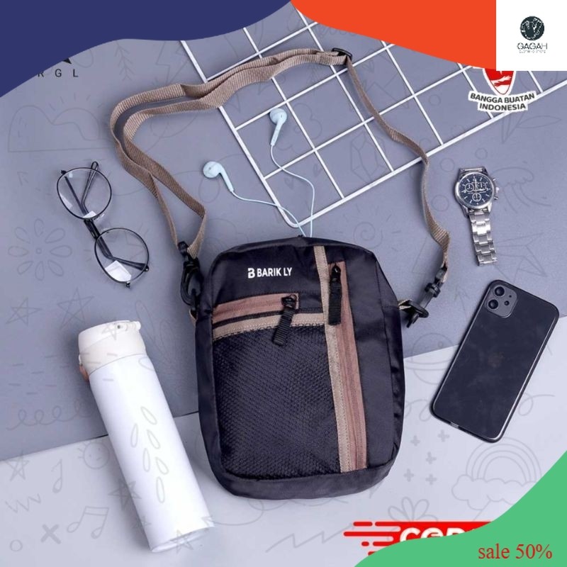 Tas Selempang Kecil Pria Casual Slingbag mini Cowok Distro