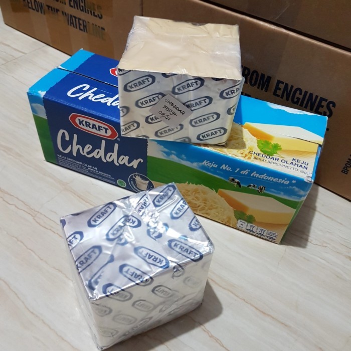 

keju kraft cheddar 500gr repack
