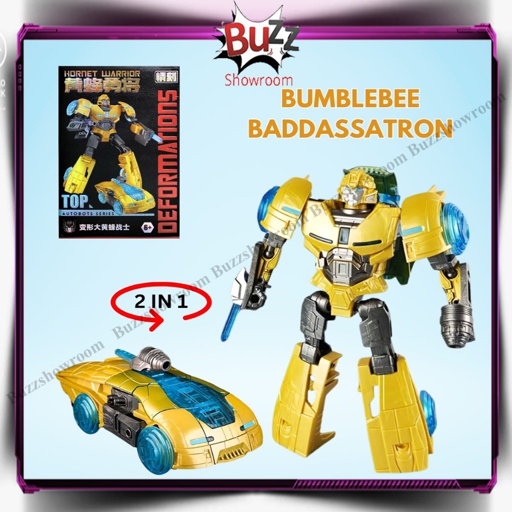 ZARISHOP.ID Transformers Deformation Figure Robot Bumblebee Baddassatron Hornet Warrior JK-09