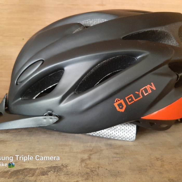 NEW HELM SEPEDA HELM ELYON CANIS SIZE M BLACK RED HELM SEPEDA MTB SELI