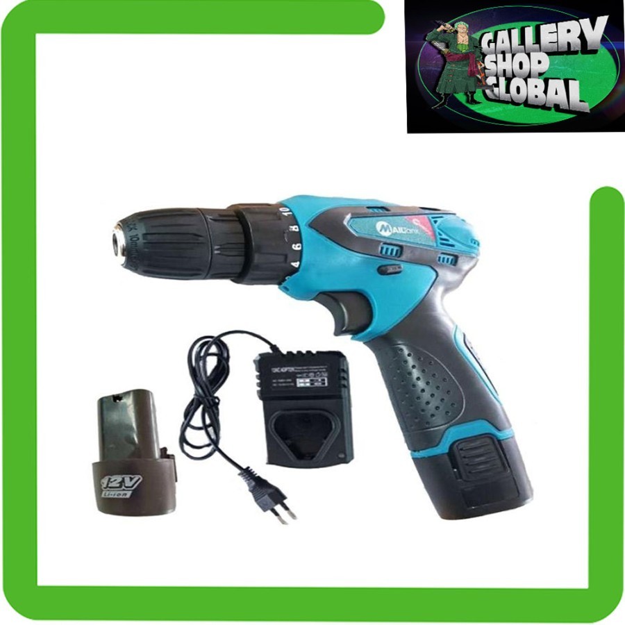 MESIN BOR BATERAI CORDLESS DRILL 12V MAILTANK SH-191 / BOR CAS 12V