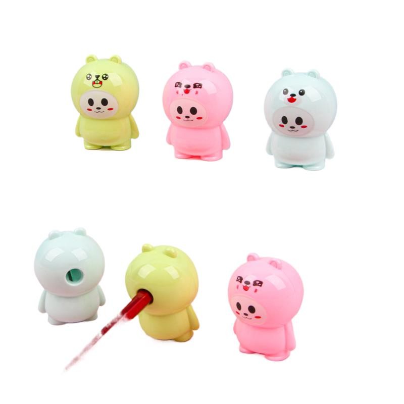 

30 Pcs Animal Bear Candy Colored Pencil Sharpener Cartoon Bear Detachable Pencil Sharpener, For Kids School Office Stationery