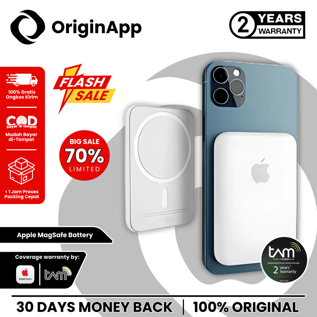 20W MagSafe Battery Pack 5000mAh Wireless Charging Power Bank Lightning for iPhone & AirPods Pro Gar