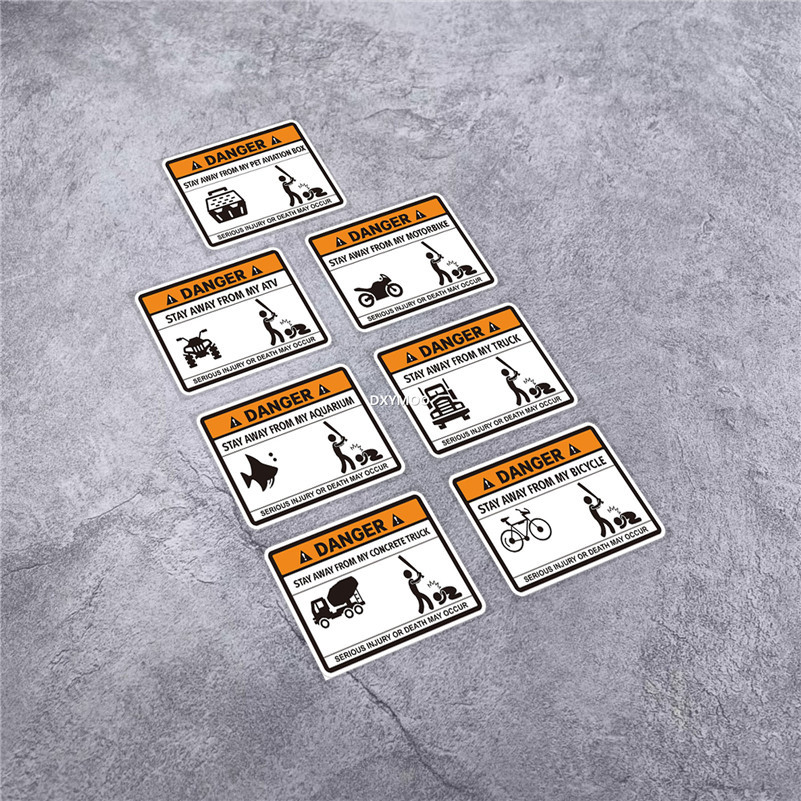 

Car Stickers Tape Stay Away From My ATV Truck Aquarium Warning GER Decal Motorcycle Truck Auto Tail Window Fashion Vinyl