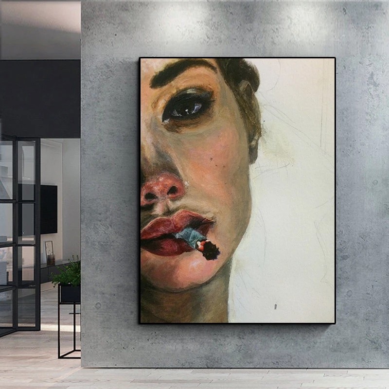 

The Most Beautiful Girl In Bukowski Figure Canvas Painting Posters and Prints Wall Art Pictures for Living Room Decor Cuadros