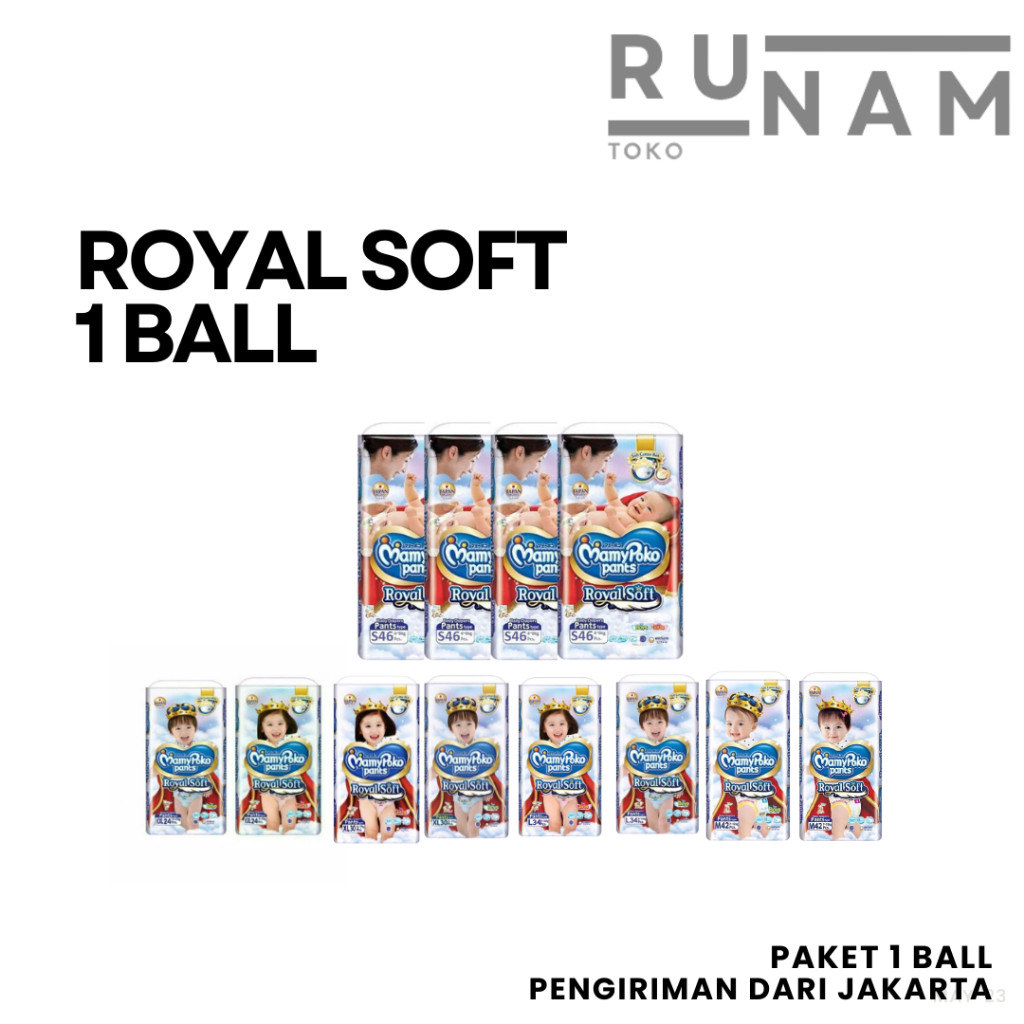 Paket 1 Ball Popok Mamypoko Royal Soft