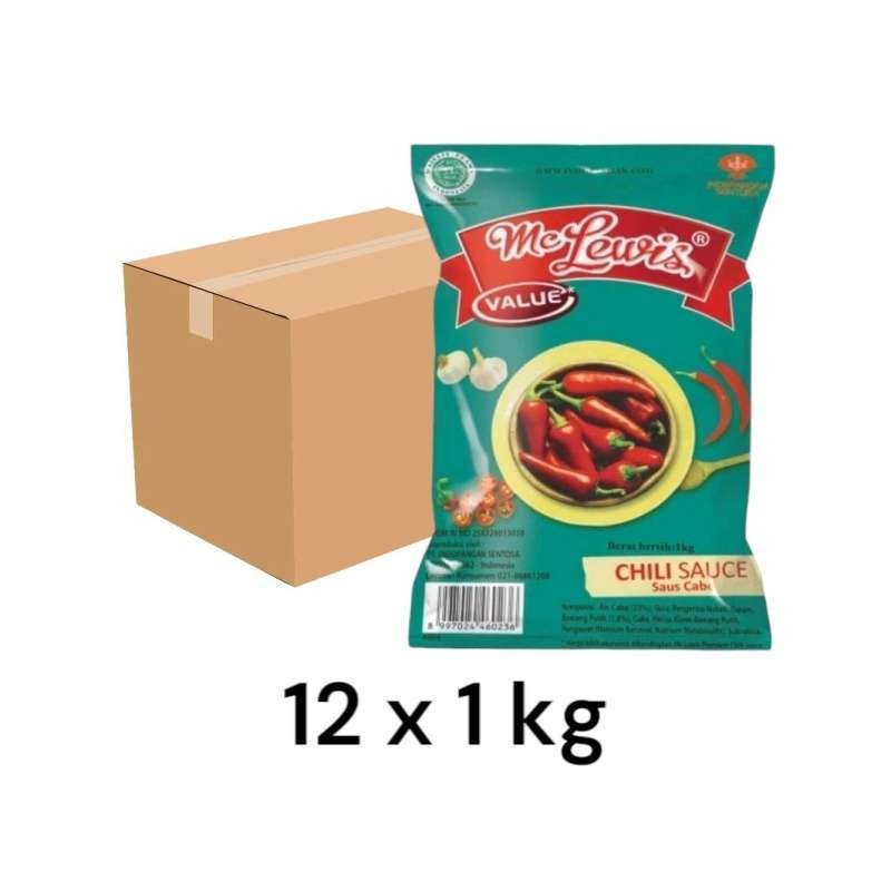 

Mc Lewis Value Chili Sauce Saus Sambal Cabe Pouch 1 Karton ( 12 x 1 Kg )
