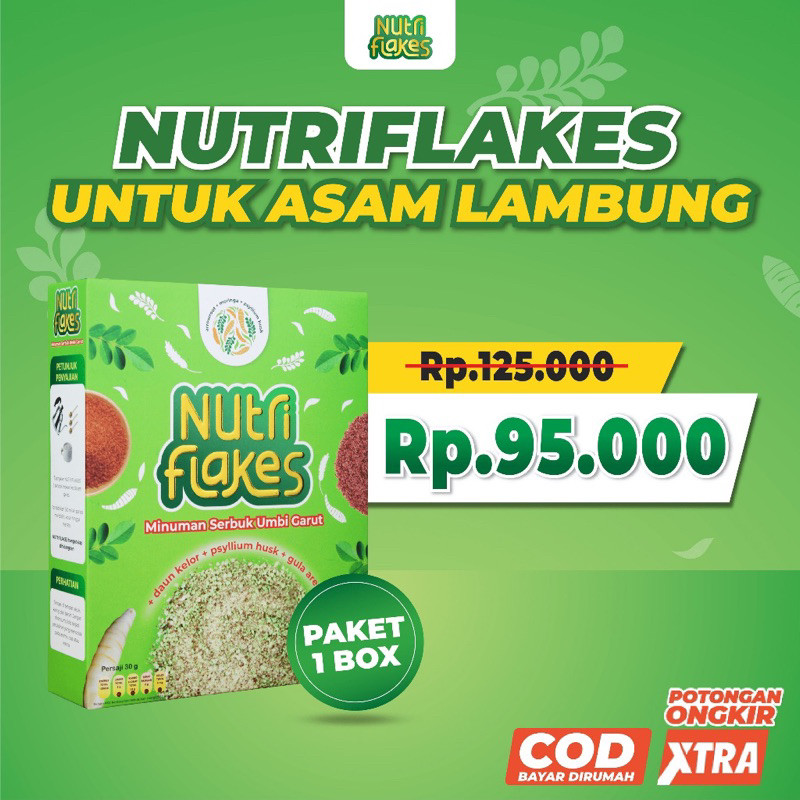 

[FREE GIFT✨] Nutriflakes Sereal Umbi Garut Obat Asam Lambung Maag Gerd
