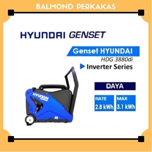 Genset portable super silent Hyundai korea 3000 watt HDG 3880 DI