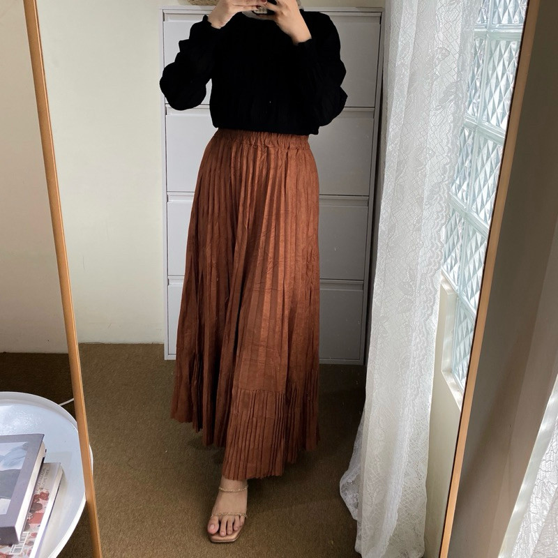 WADAindashopGLORIA SKIRT / rok plisket / rok corduroy / rok polos