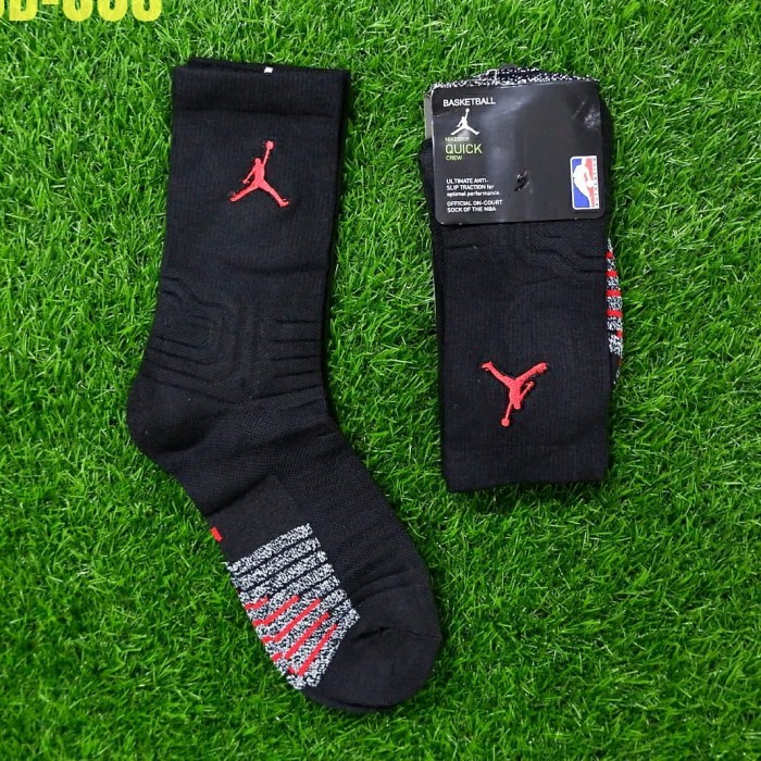 JD-008 / KAOS KAKI BASKET NIKE JORDAN / KAOS KAKI PENDEK OLAHRAGA - Hitam logo mera