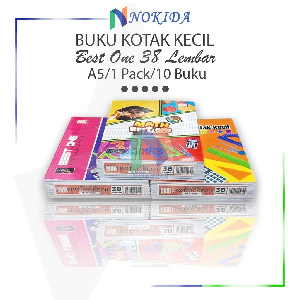 

Nokida Buku Matematika A5 Best One [38 Lembar/10 Buku] / Buku Strimin Kotak Kecil 1 Pak / Alat Tulis Sekolah