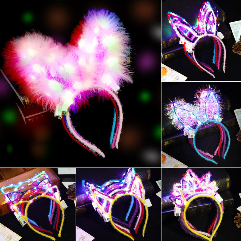 10pcs Luminous Headbands Party Crazy Wedding Party Time Party Accessories ED Glow Hairband Glow Stic