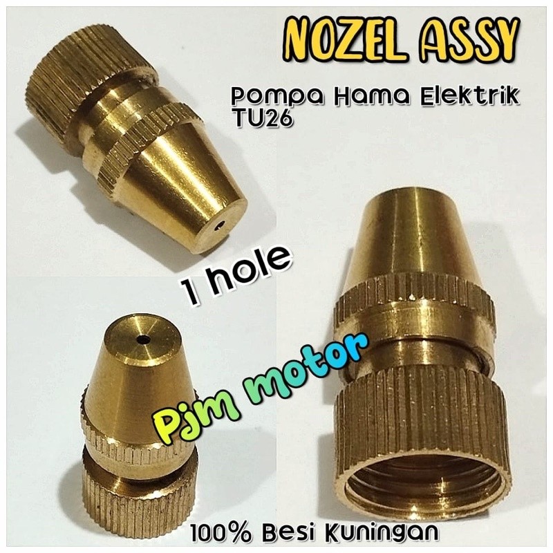 

1 hole Nojel kuningan nozzle nozle nozel spuyer mesin sprayer pompa hama cba tanika 1 lobang lubang medan amplas