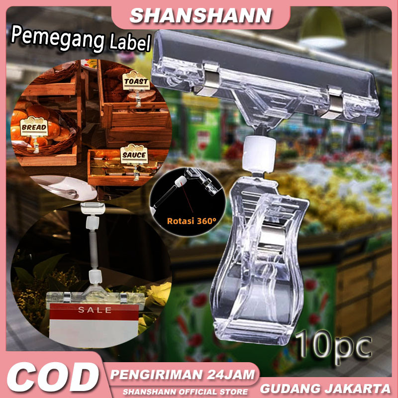

Kait Promosi Yakeli 10 pcs / set Kait Label Transparan / Kait Label Clip-on / Kait Label Harga