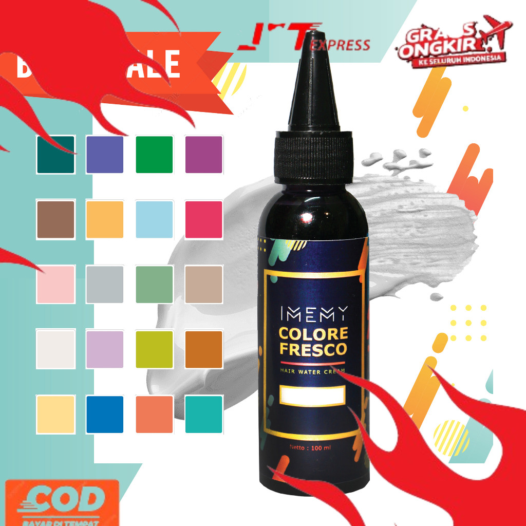 NEXT COLORE FRESCO semua warna cat rambut hair color cream cat pewarna gray abu-abu ash brown pink d