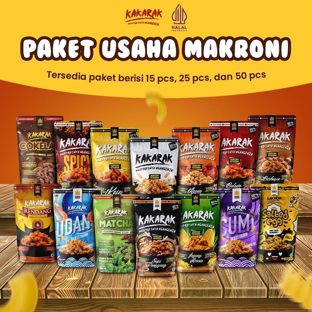 

Paket Usaha Hemat Makaroni Spiral Mix Kakarak