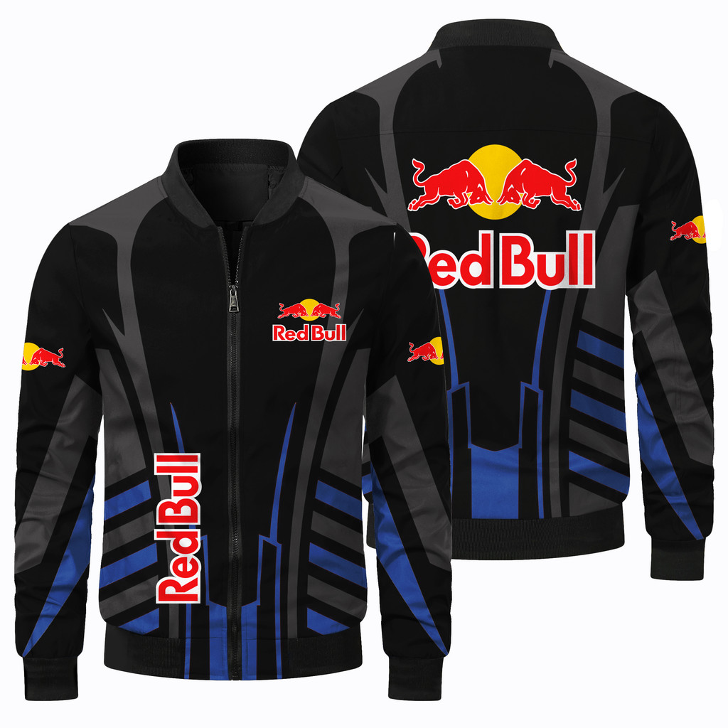 2025 New Red Bull Racing Jacket Fashion Red Bull Printed Men's Jacket Outdoor Sports Motorcycle Jack